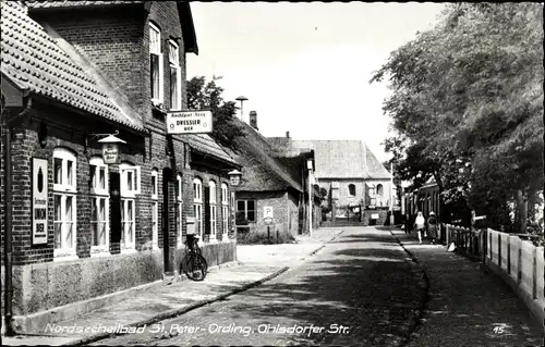 Ak St. Peter Ording, Ohlsdorfer Straße, Kirchspiel Krug, Dressler Bier