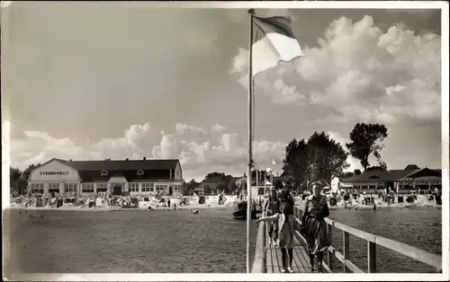 Foto Ak Ostseebad Grömitz in Holstein, Bootssteg, Strand