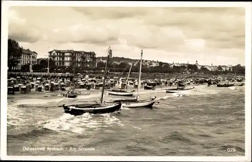 Ak Ostseebad Ahlbeck Heringsdorf auf Usedom, Strand