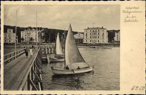 Ak Seebad Heiligendamm Bad Doberan, Seebrücke, Segelboot