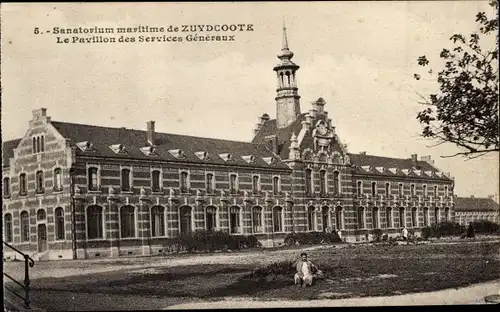 Ak Zuydcoote Nord, Sanatorium, Verwaltungsgebäude