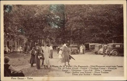 Ak Trelon Nord, Teich la Folie, Promenade