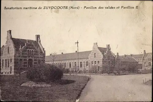 Ak Zuydcoote Nord, Sanatorium maritime, Pavillon des valides et Pavillon E