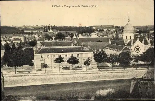 Ak Laval-Mayenne, Blick vom Perrine aus