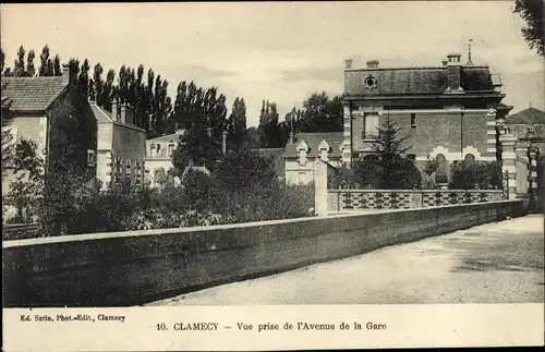 Ak Clamecy Nievre, Avenue de la Gare