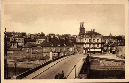 Ak Clamecy Nièvre, Pont Jean Rouvel, Eingang zur Stadt