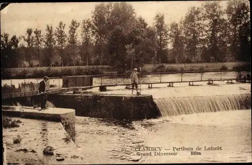 Ak Clamecy Nièvre, Perthuis de Laforet, Grand Deversoir