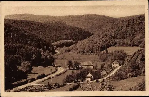 Ak Morvan Nièvre, Das Tal der Canche aux Viollots, Route d&#39;Autun bis Chateau Chinon