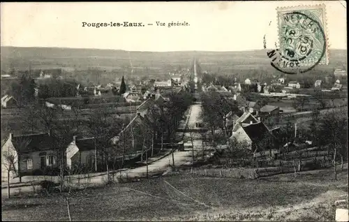 Ak Pougues les Eaux Nièvre, Gesamtansicht