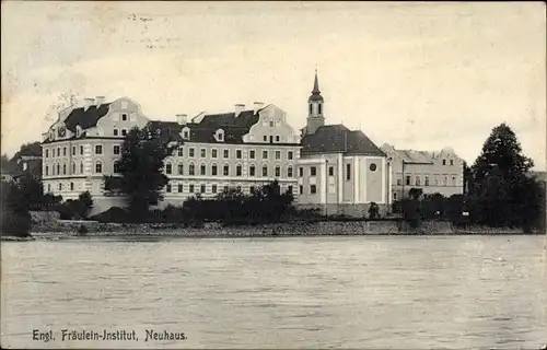 Ak Neuhaus am Inn Niederbayern, Maria Ward Realschule, Engl. Fräulein Institut, Kapelle