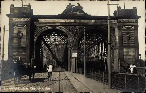 Ak Ludwigshafen am Rhein, Rheinbrücke