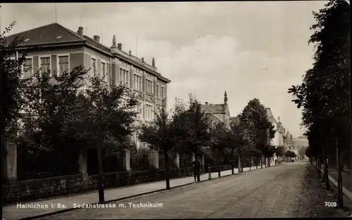 Ak Hainichen in Sachsen, Sedanstraße, Technikum