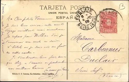 Ak Donostia San Sebastian Baskenland, Strand