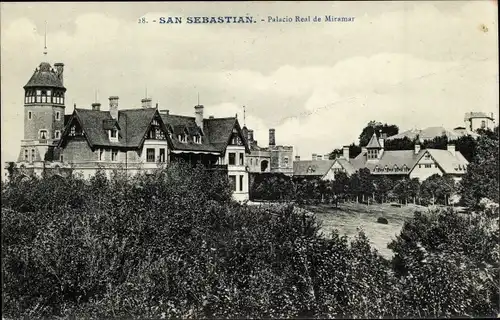 Ak Donostia San Sebastian Baskenland, Palacio Real de Miramar