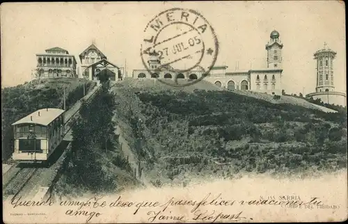 Ak Barcelona Katalonien Spanien, Tibidabo, Seilbahn