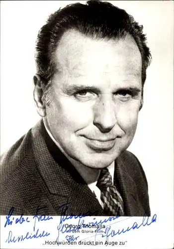 Ak Schauspieler Georg Thomalla, Autogramm, Portrait