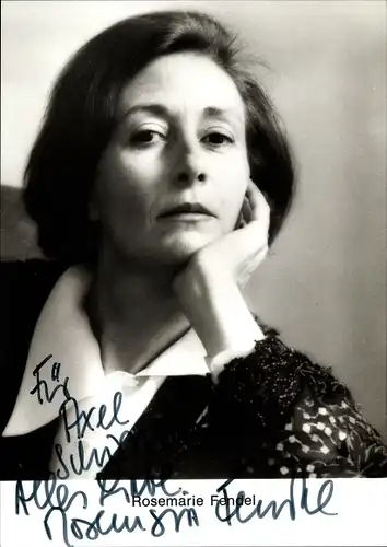 Ak Schauspielerin Rosemarie Fendel, Portrait, Autogramm