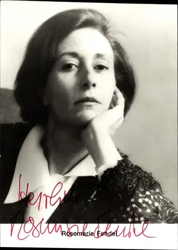 Ak Schauspielerin Rosemarie Fendel, Portrait, Autogramm