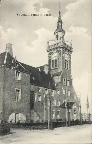 Ak Arlon Aarlen Wallonien Luxemburg, St. Donat Kirche