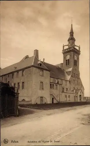 Ak Arlon Aarlen Wallonien Luxemburg, St. Donat Kirche