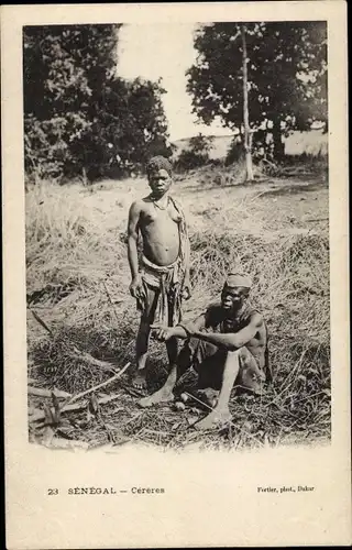 Ak Senegal, Cerers Paar Portrait