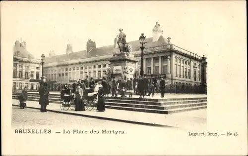 Ak Bruxelles Brüssel, Place des Martyrs