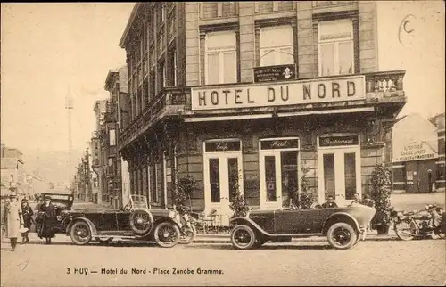 Ak Huy Wallonie Lüttich, Hotel du Nord, Place Zenobe Gramme