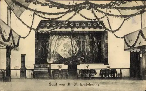 Ak Zetel in Oldenburg Friesland, Saal von H. Wilkenjohanns