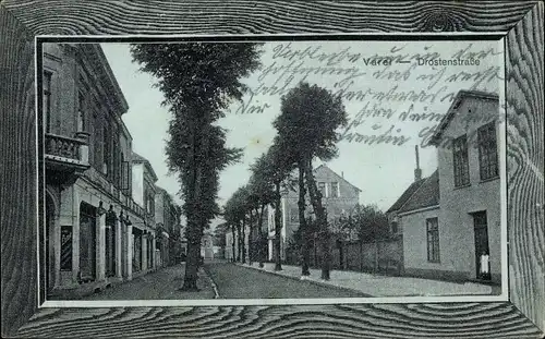 Passepartout Ak Varel in Oldenburg Jadebusen, Drostenstraße