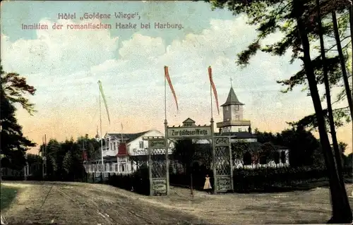 Ak Hamburg Harburg Haake, Hotel Goldene Wiege