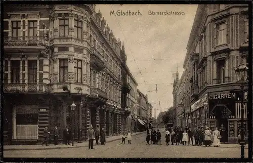 Ak Mönchengladbach am Niederrhein, Bismarckstraße, Zigarrenhandlung