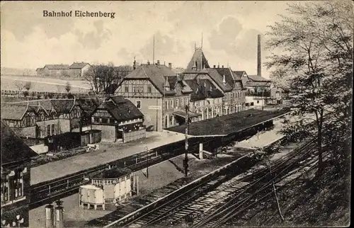 Ak Neu Eichenberg in Hessen, Bahnhof, Gleisseite