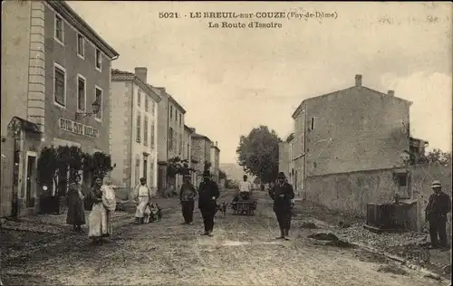 Ak Le Breuil sur Couze Puy de Dôme, Der Weg nach Issoire