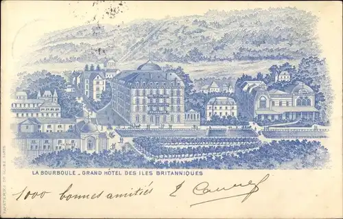 Ak La Bourboule Puy de Dôme, Grand Hotel der Britischen Inseln