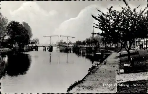 Ak Weesp Nordholland, Lange Vecht-Brücke