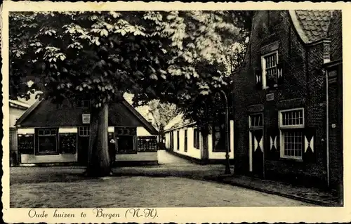 Ak Bergen Nordholland Niederlande, Alte Häuser