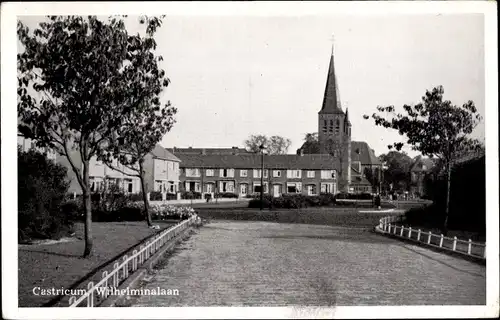 Ak Castricum Nordholland Niederlande, Wilhelminalaan, Kirche