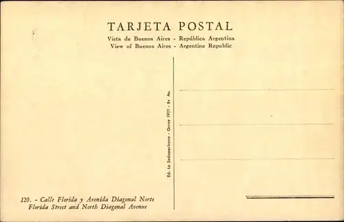 Ak Buenos Aires Argentinien, Calle Florida y Avenida Diagonal Norte