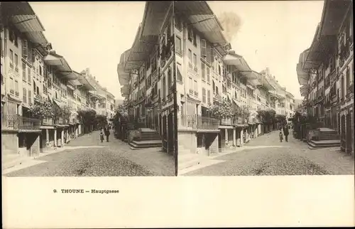 Stereo Ak Thun Kt. Bern Schweiz, Hauptgasse