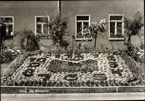 Ak Greiz im Vogtland, Die Blumenuhr