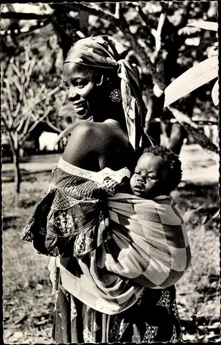 Ak Afrique, Mutter und ihr Kind