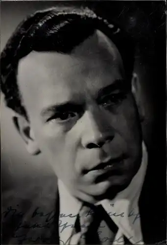 Ak Schauspieler Ewald Balser, Portrait, Autogramm