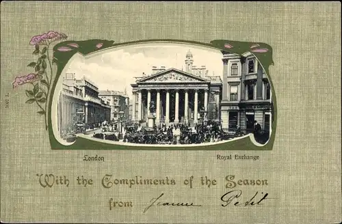 Passepartout Ak London City England, Royal Exchange