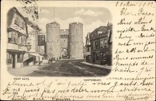 Ak Canterbury Kent England, West Gate