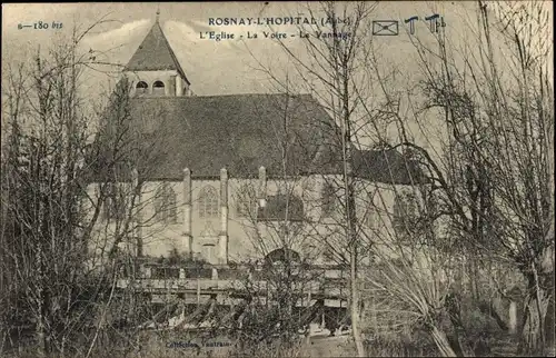Ak Rosnay L'Hopital Aube, Kirche