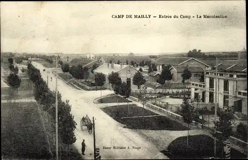 Ak Mailly le Camp Aube, Eingang zum Lager, Manutention