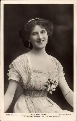 Ak Schauspielerin Zena Dare, Portrait, The Gay Gordons