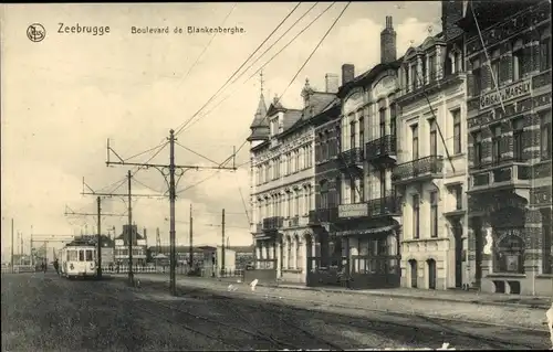 Ak Zeebrugge Westflandern, Boulevard de Blankenberghe, Blankenbergsche Buitensingel