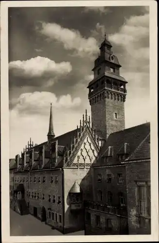 Ak Zeitz Burgenlandkreis, Rathaus, Glockenturm