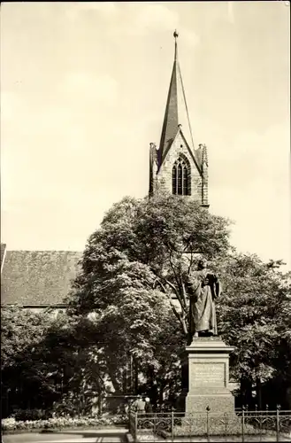 Ak Erfurt in Thüringen, Lutherdenkmal an der Kaufmannskirche